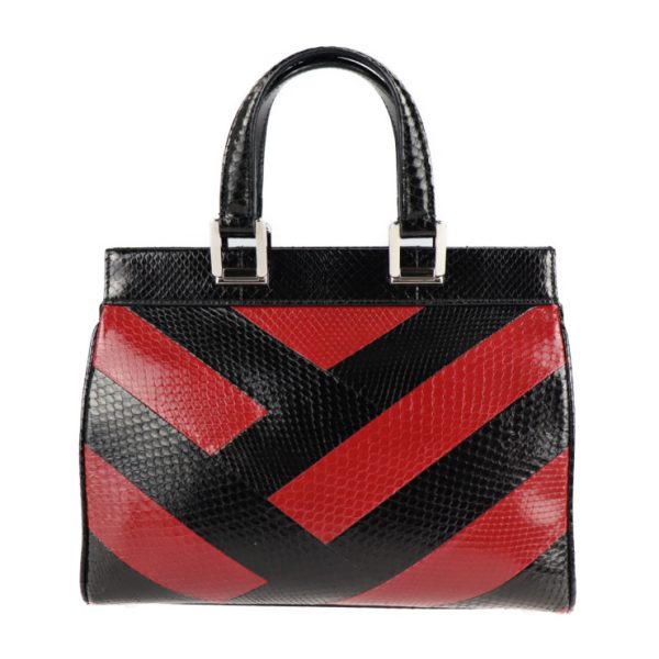 justbag03 Gucci Zumi Small Top Handle Bag Handbag Python Black Red 2WAY Shoulder Bag