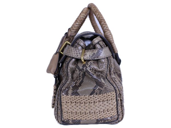 justbag04 Gucci Handbag Python Beige Brown Leather Cadena with Key