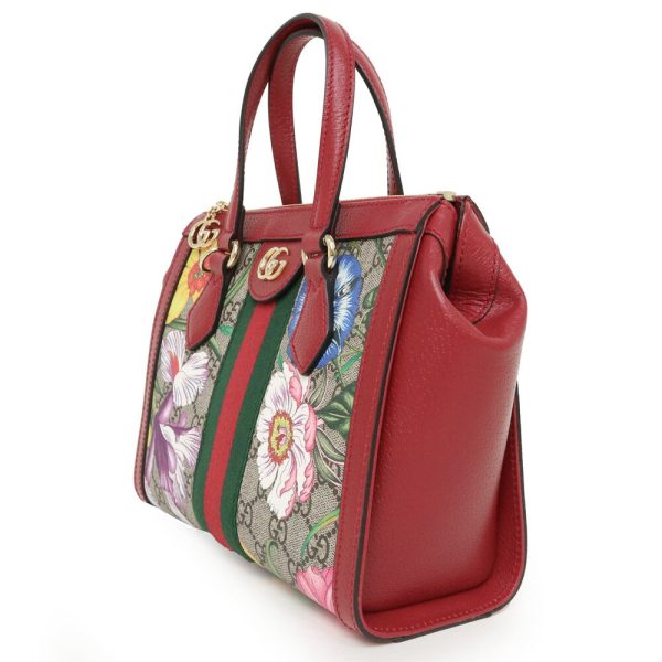 justbag04 Gucci GG Supreme Canvas Flora 2way Bag Shoulder Bag Red