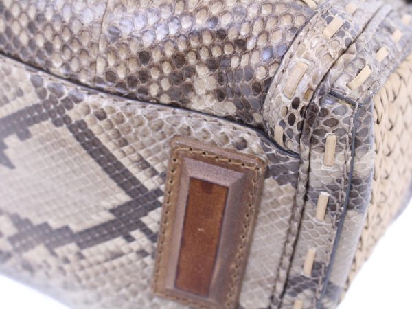 justbag06 Gucci Handbag Python Beige Brown Leather Cadena with Key