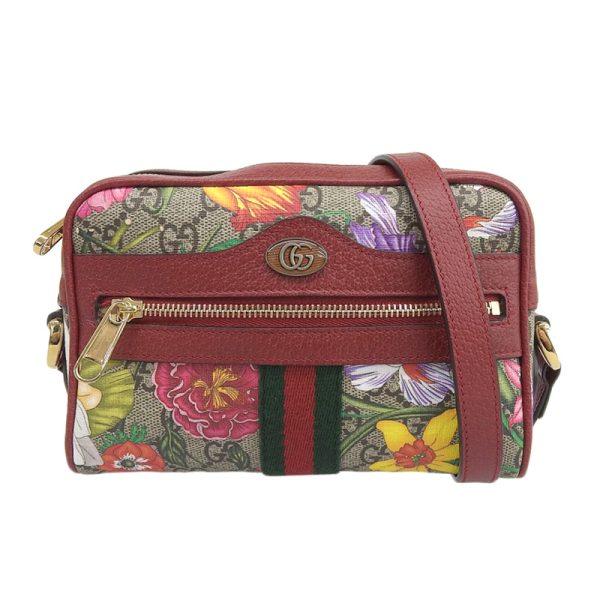 justbag1 Gucci Ophidia GG Flora Shoulder Bag Mini Bag Beige Red