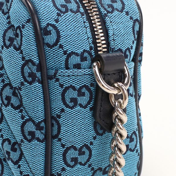 justbag18 Gucci GG Marmont Shoulder Bag Canvas Blue