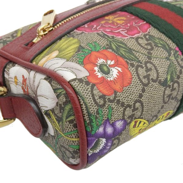 justbag3 Gucci Ophidia GG Flora Shoulder Bag Mini Bag Beige Red