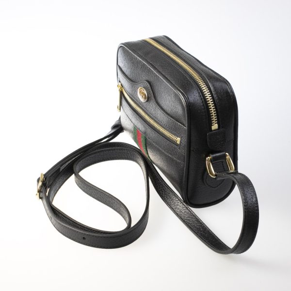 justbag3 Gucci Leather Mini Shoulder Bag OPHIDIA Black