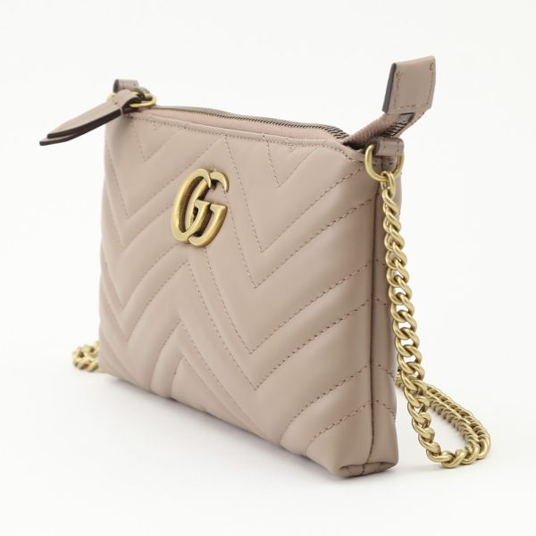 justbag3 Gucci Shoulder Bag GG MARMONT Chain Pouch Pink Black