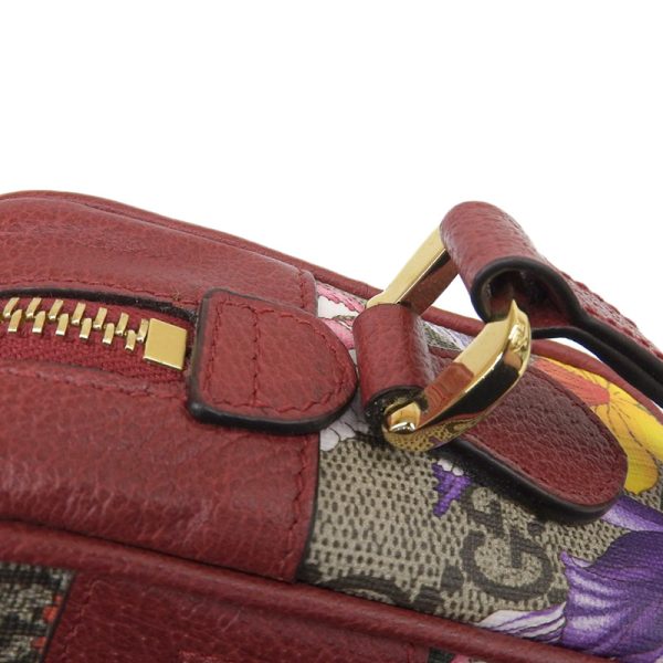 justbag5 Gucci Ophidia GG Flora Shoulder Bag Mini Bag Beige Red