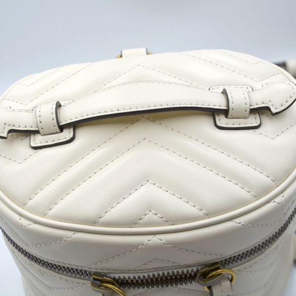 justbag5 Gucci GG Marmont White Backpack Daypack