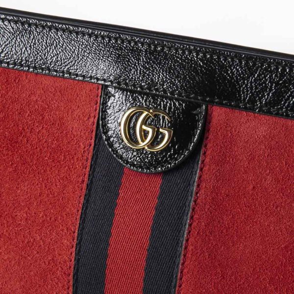 justbag6 Gucci Suede Shoulder Bag OPHIDIA Red