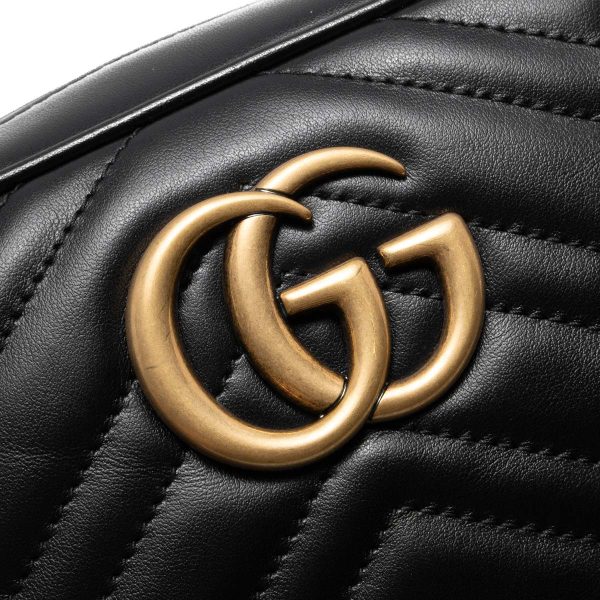 justbag7 Gucci Shoulder Bag GG Marmont Quilting Small Black