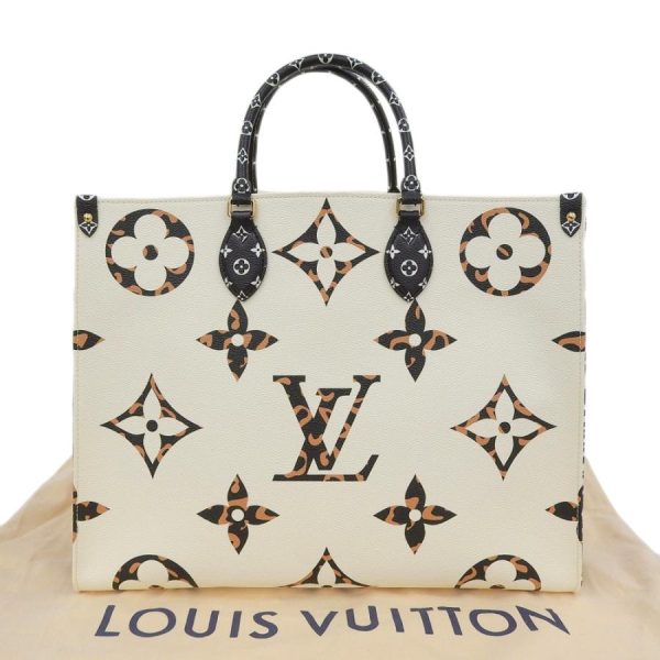 1 Louis Vuitton On The Go GM Hand Bag Virgil Abloh Jungle Monogram Giant