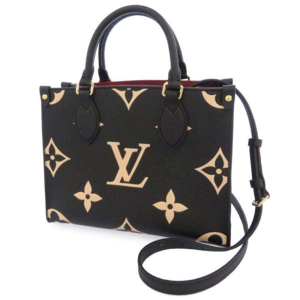 1 Louis Vuitton On The Go PM Tote Bag 2 Way Shoulder Bag Monogram Emplant