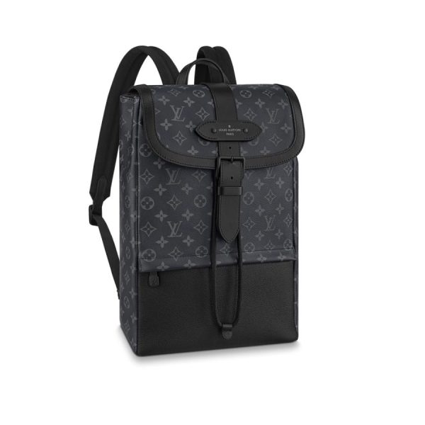 1 Louis Vuitton Backpack Rucksack Black Monogram Eclipse Canvas Leather