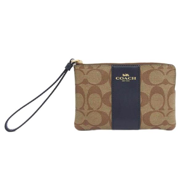 1 Coach Signature Wristlet Pouch