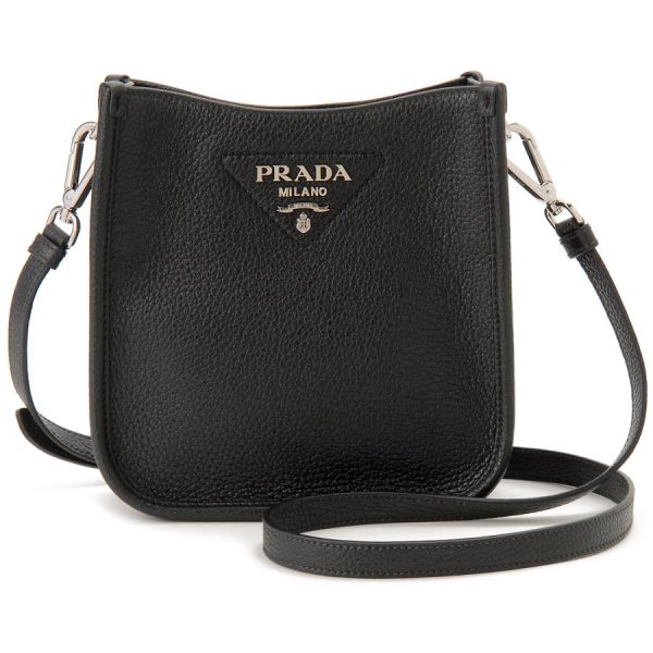 1 Prada Shoulder Bag Leather Nero Black