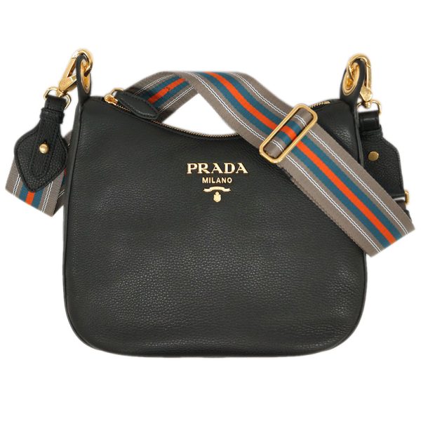 1 Prada Sacca Vitello Phenix Nero Shoulder Bag