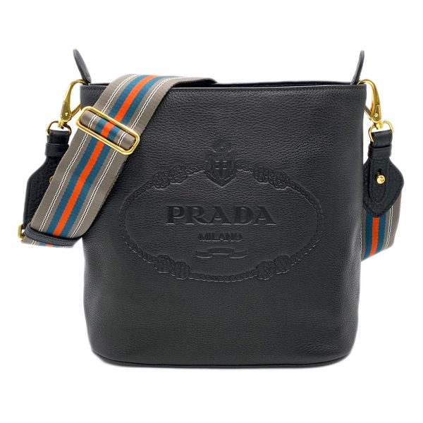 1 Prada Secchiello Vitello Phenix Nero Bucket Type Shoulder Bag