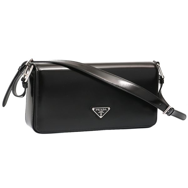 1 Prada Crossbody Chain Wallet Black