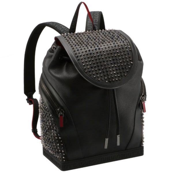 1 Christian Louboutin Backpack Rucksack Calfskin Black