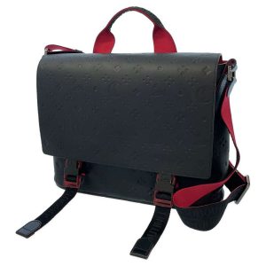 1 Christian Louboutin Shoulder Bag Rubiclic Messenger Bag Leather Black Red