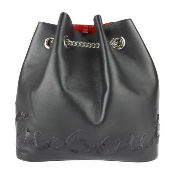 1 Christian Louboutin Mini Backpack Daypack Leather Black Silver Hardware