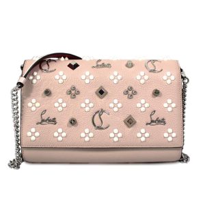 1 Christian Louboutin Leather Paloma Chain Wallet Shoulder Bag Pink