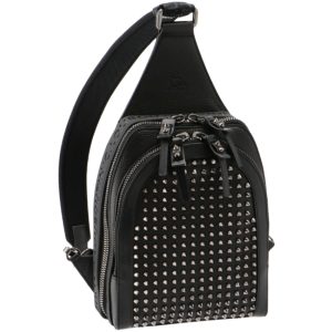 1 Christian Louboutin Body Bag Calfskin Black Silver