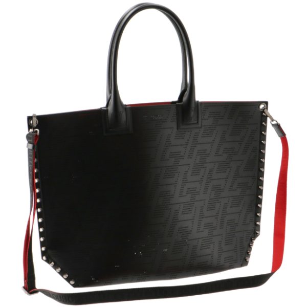 1 Christian Louboutin Tote Bag Calfskin Black Silver