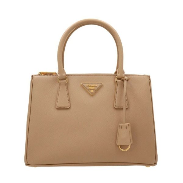 1 Prada Galleria Medium Bag Handbag Saffiano Leather Sand Beige