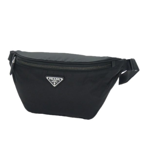 1 Prada Body Bag One Shoulder Belt Bag Nylon Black