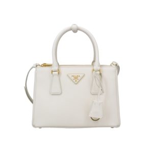 1 Prada Galleria Small Bag Handbag Saffiano Leather White