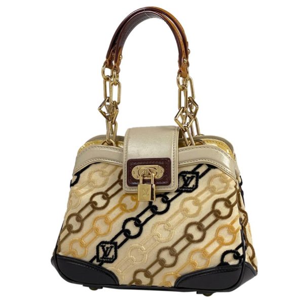 1 Louis Vuitton Mini Linda Monogram Charm Handbag Leather White Multicolor