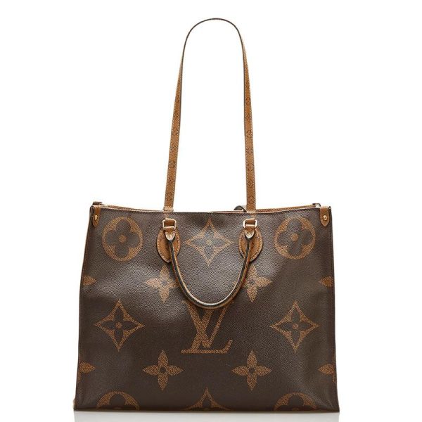 1 Louis Vuitton Monogram On The Go GM 2 Way Handbag Shoulder Bag Leather Brown