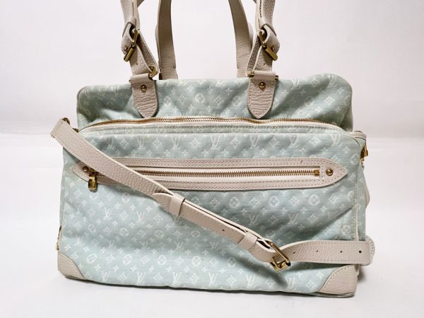 1 Louis Vuitton Mini Lin Sac a Langer Diaper Bag With Strap Blue