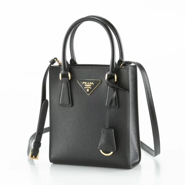 1 Prada Hand Tote Bag Mini Square Bag Nero