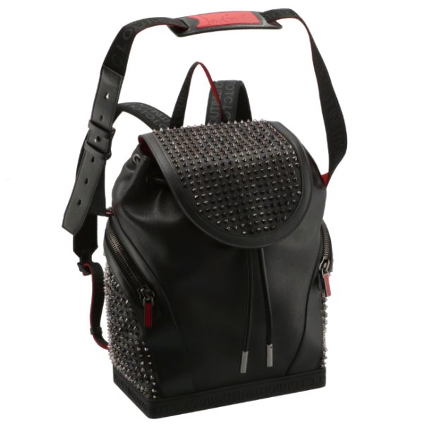 10 Christian Louboutin Backpack Rucksack Calfskin Black