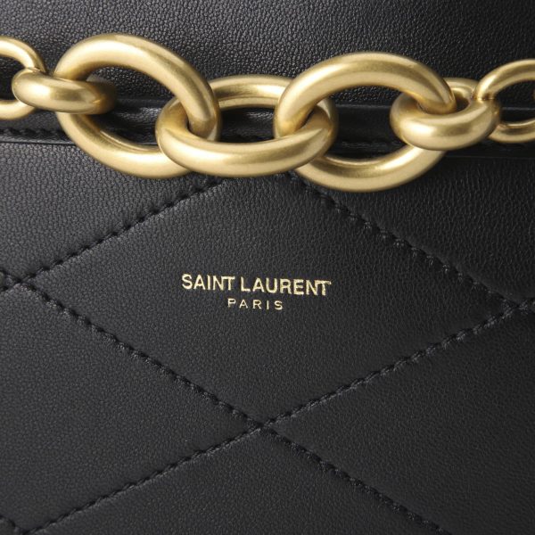 12 Saint Laurent Shoulder Bag Leather Black