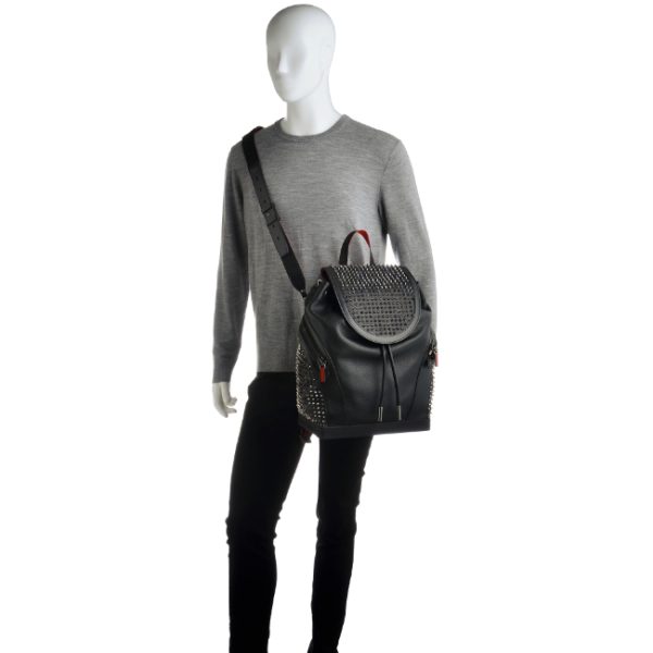 12 Christian Louboutin Backpack Rucksack Calfskin Black