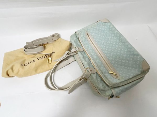 13 Louis Vuitton Mini Lin Sac a Langer Diaper Bag With Strap Blue