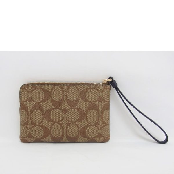 2 Coach Signature Wristlet Pouch