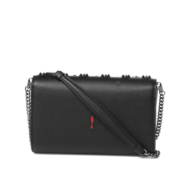 2 Christian Louboutin Shoulder Clutch Bag Calfskin Black