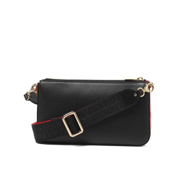 2 Christian Louboutin Shoulder Handbag Calfskin Black