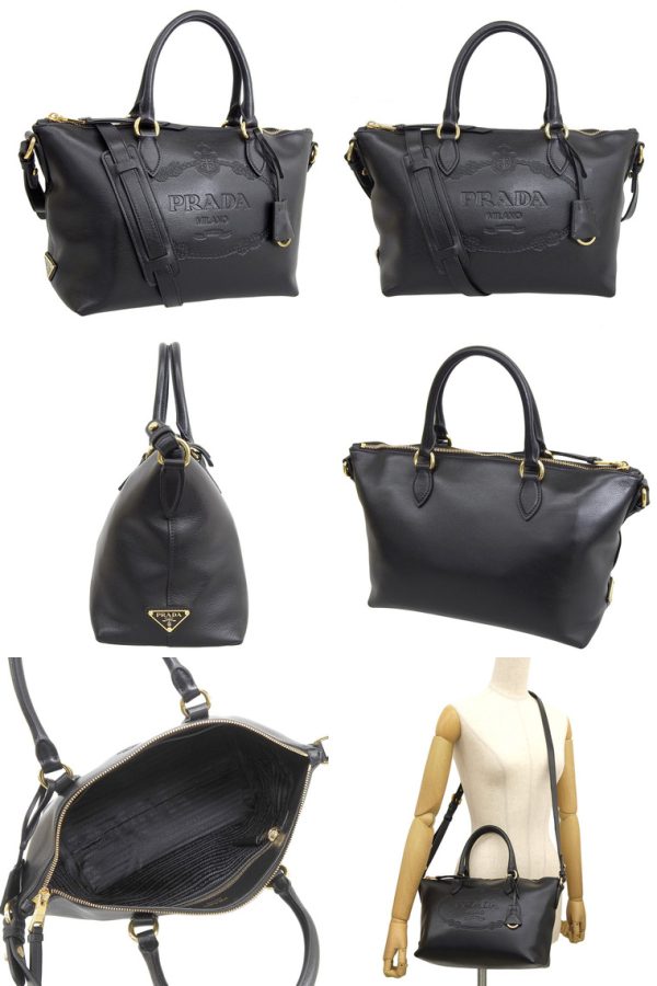 2 Prada 2 Way Shoulder Bag Outlet Black