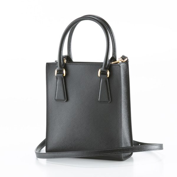 2 Prada Hand Tote Bag Mini Square Bag Nero