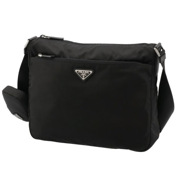 2 Prada Shoulder Bag Messenger Bag Nylon Black