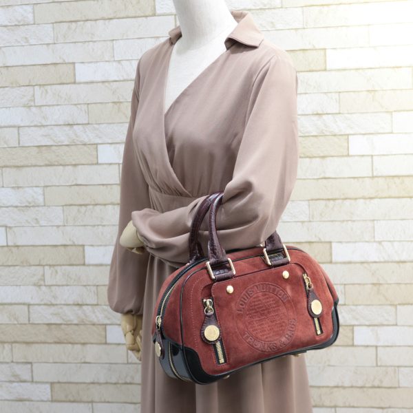 2 Louis Vuitton Stamp Bag Bowling Cruise Handbag Brown