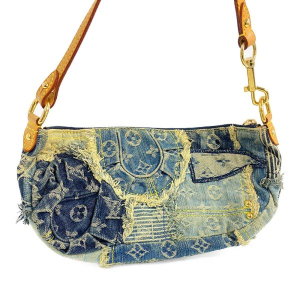 3 Louis Vuitton Monogram Denim Patchwork Pouchy Shoulder Bag