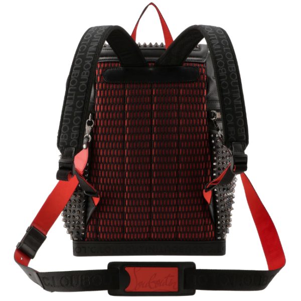 3 Christian Louboutin Backpack Rucksack Calfskin Black