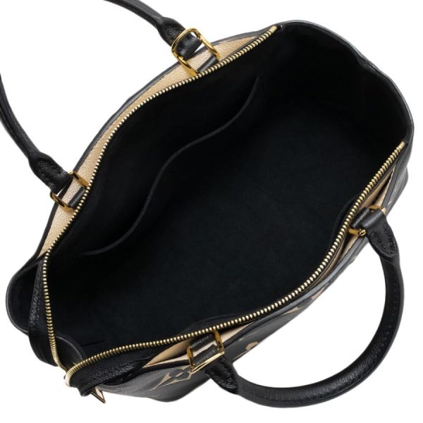 3 Louis Vuitton Petit Palais PM Bicolor Shoulder Handbag Monogram Amplant Leather Black Beige