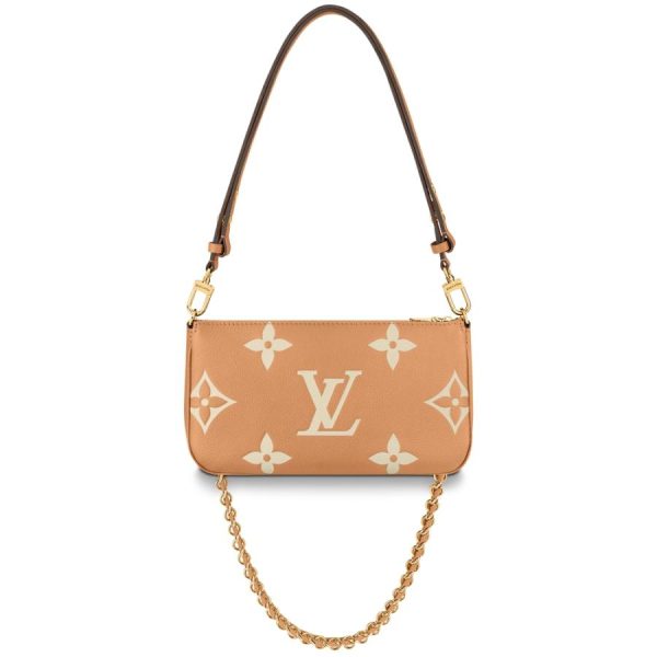 4 Louis Vuitton Multi Pochette Accessoires Beige Gold Monogram Amp Plant Leather