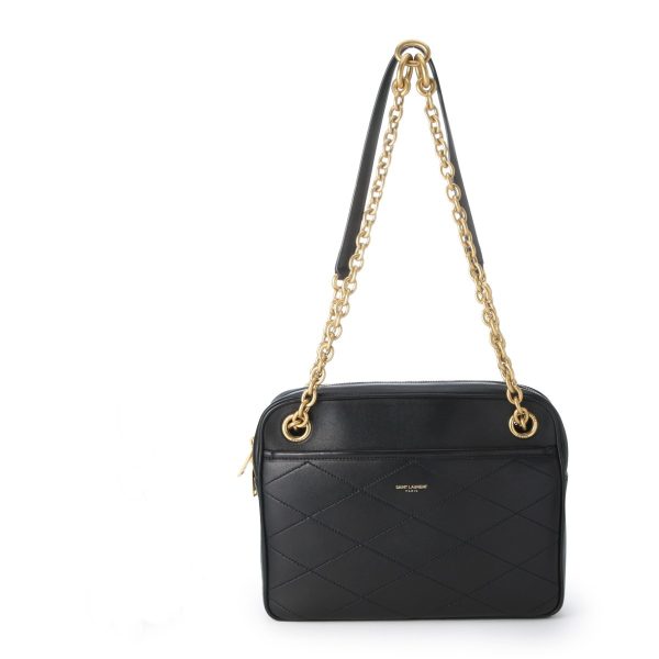 4 Saint Laurent Shoulder Bag Leather Black